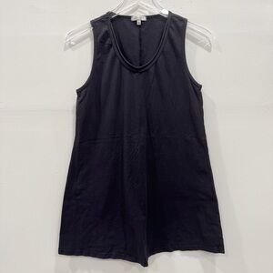 Kleën Black V-Neck Sleeveless Tank Tunic Top Lagenlook Cotton Blend